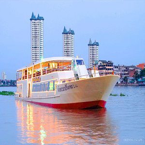 Bangkok River Cruse Ship Ticket 5 Hours with 200 Item Dinner
