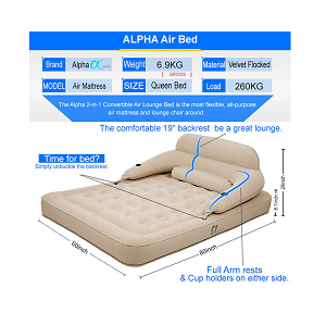 Alpha Velvet Flocked Air Bed