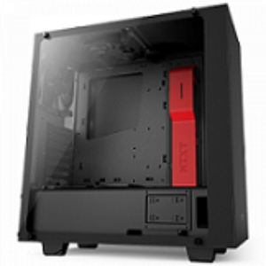NZXT S340 Elite Matt Black and Red Mid Tower VR Supported Gaming Case