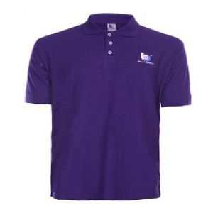 PURPLE COTTON CASUAL SHORT SLEEVE POLO