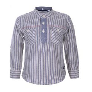 GREY BOYS LINEN LONG SLEEVE SHIRT 