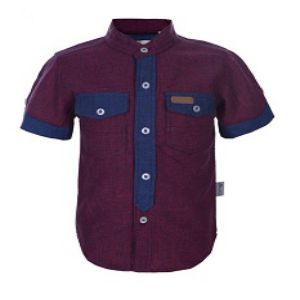 RED BOYS COTTON SHORT SLEEVE SHIRT