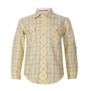 YELLOW BOYS LINEN LONG SLEEVE SHIRT