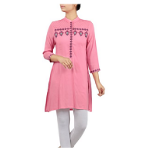 Embroidered Ethnic Frock PEACH