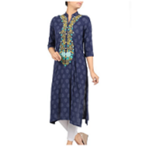 Embroidered Ethnic Frock NAVY