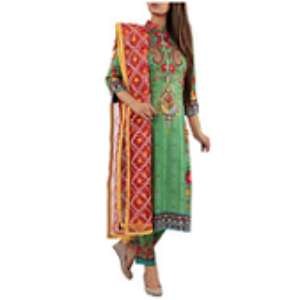 Ornamental Flower GREEN | Salwar kameez