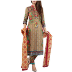 Ornamental Flower BROWN | Salwar kameez