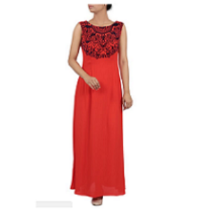 Womens LONG DRESS RED