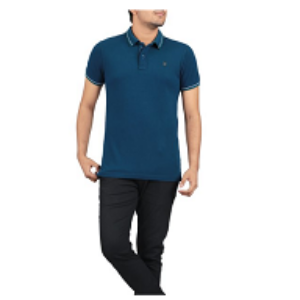 YELLOW KNIT POLO ABYSS TEAL | T Shirt