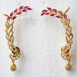 Ear Ring Price BD | Gold Plated Diamond Ear Ring