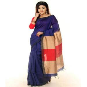 Blue Tosor Silk Saree Price BD | Blue Tosor Silk Saree