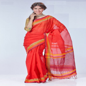 Red Tant Cotton Saree Price BD | Red Tant Cotton Saree