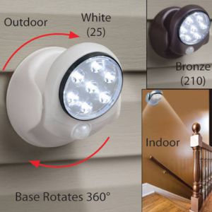 Cordless Outdoor LED Motion Sensor Light 7 LED (ASH)