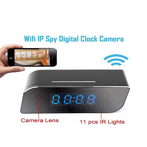 Spy Camera Digital Clock Wifi IP Camera