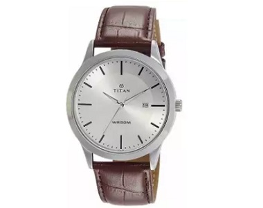 Titan Leather Strap Watch For Men