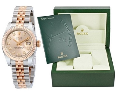 Rolex Datejust Pink Dial Rose Gold Lady Watch