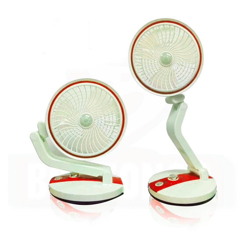 LR  2018 New USB Rechargeable Fan With LED Light