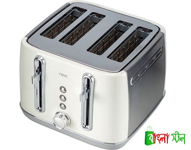 Next Cream Electric 4 Slot Toaster