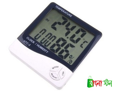HTC2 Digital Temperature Humidity Meter with Clock